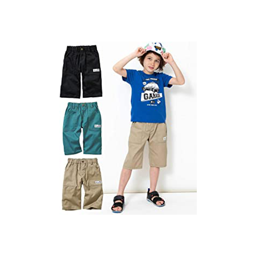 [nissen(ニッセン)] パンツ ハーフパンツ セット 3枚組 6分丈 ツイル 男の子 子供服 ジュニア キッズ